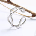 FY-JZ623 Wholesale Simple Design Jewelry Silver Open Adjustable  Cross Rings for Women
