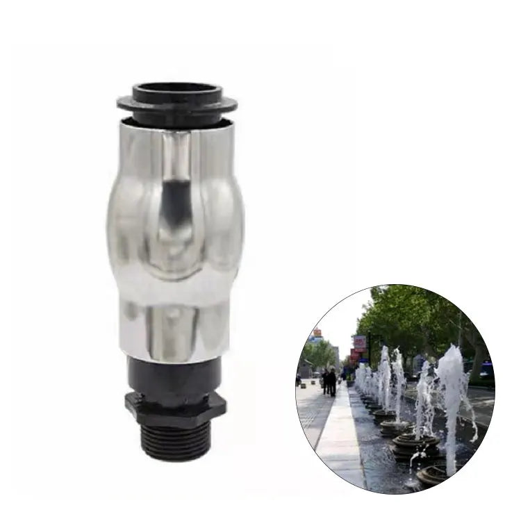Stainless 1" Male Thread Plastic Waterfall Steel Foam Fountain Jet Nozzle