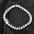 Hip Hop Rap Zircon Inlaid love Tennis Chain Fashion Creative Single Row Bracelet