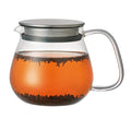 15oz 450ml Handmade Modern Coffee Drinkware Heat-Resistant One Touch Borosilicate Glass Teapot With Stainless Steel Strainer Lid