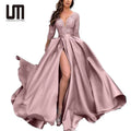 OEM Service Luxury Trending Woman Elegant Plus Size High Slit Formal Evening Club Party Gown Bridesmaid Dress