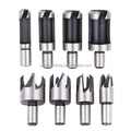 8pcs Carbon Steel Cork Drill Bit Woodworking Hole Opener Set Woodworking Drill Bit Wood Plug Cutter Drills