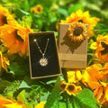 SC Wholesale Vintage Gold Sunflower Necklace Gift Fashion Zircon Flower Necklace Trendy to My Daughter Necklace for Daughter