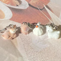 Resin Capibara Keychain Flocking Animal Doll Key Chains Fluffy Elk Alpaca Keychain Funny Key Ring Cute Bag Pendant Duck Keychain