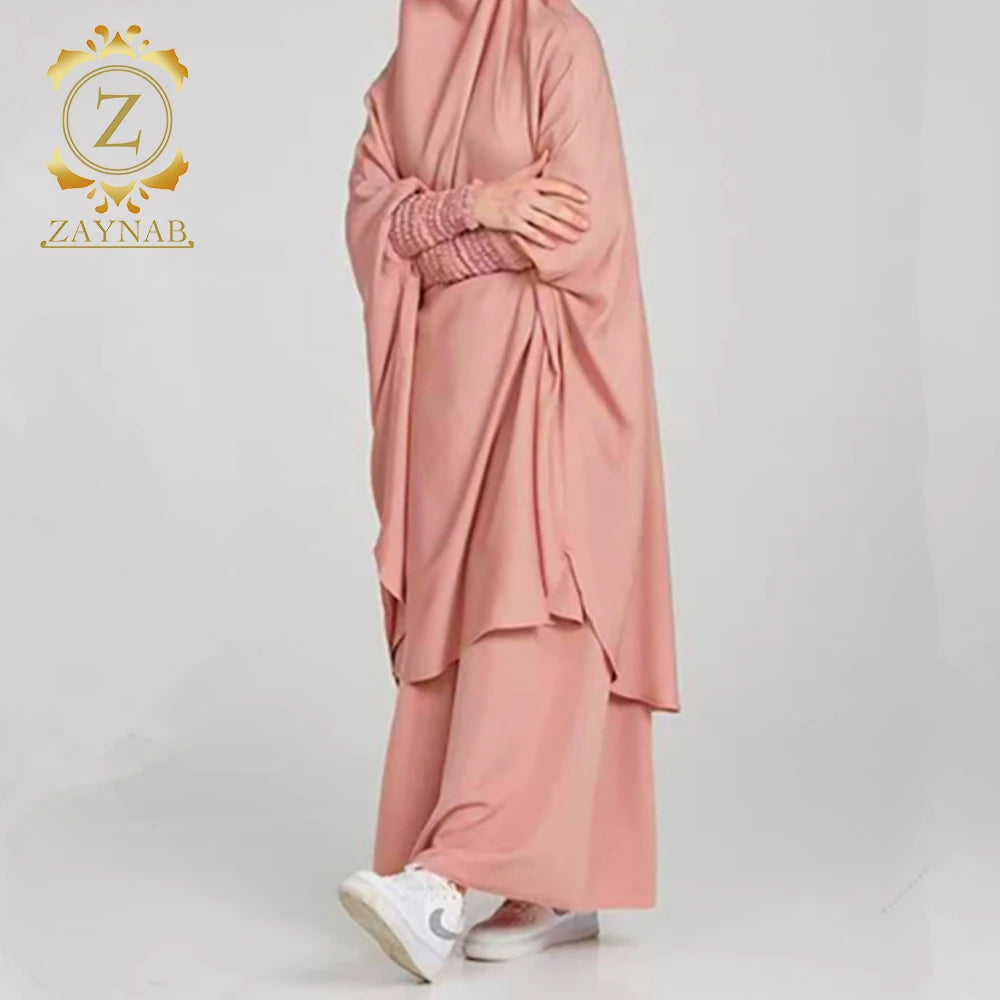 Zaynab Elegant Abaya Turkey Fabric Women Muslim Dress New Latest Arabic Designs Jilbab Muslim Dress Elegant Abaya