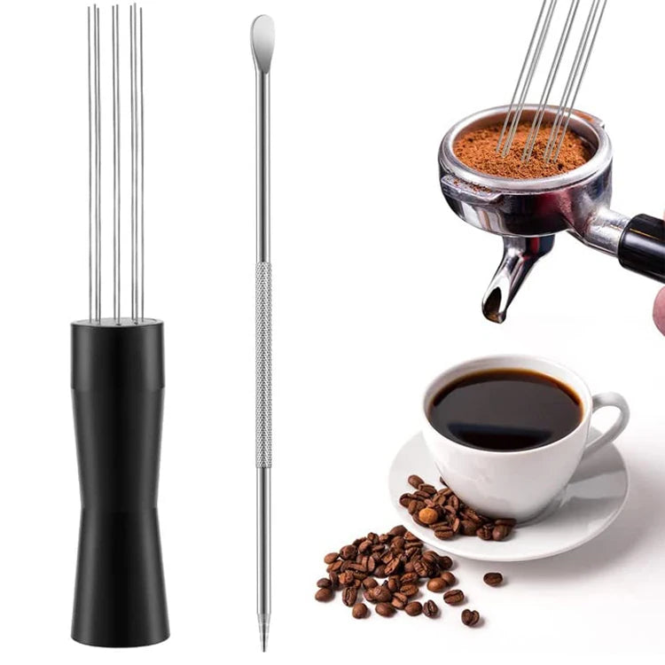 Professional Barista Hand Tool Coffee Distribution Espresso Accessories Espresso Needle and Base Stand