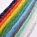 4mm 120pcs AB Color Porcelain Rondelle Crystal Glass Beads Faceted Loose Spacer Beads for Jewelry Making Jewelry DIY Necklace
