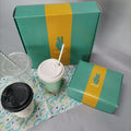 disposable Take Away Custom  Printing logo  to Go coffee bubble tea juice  White/Brown Kraft Paper  Cup with lids and straws