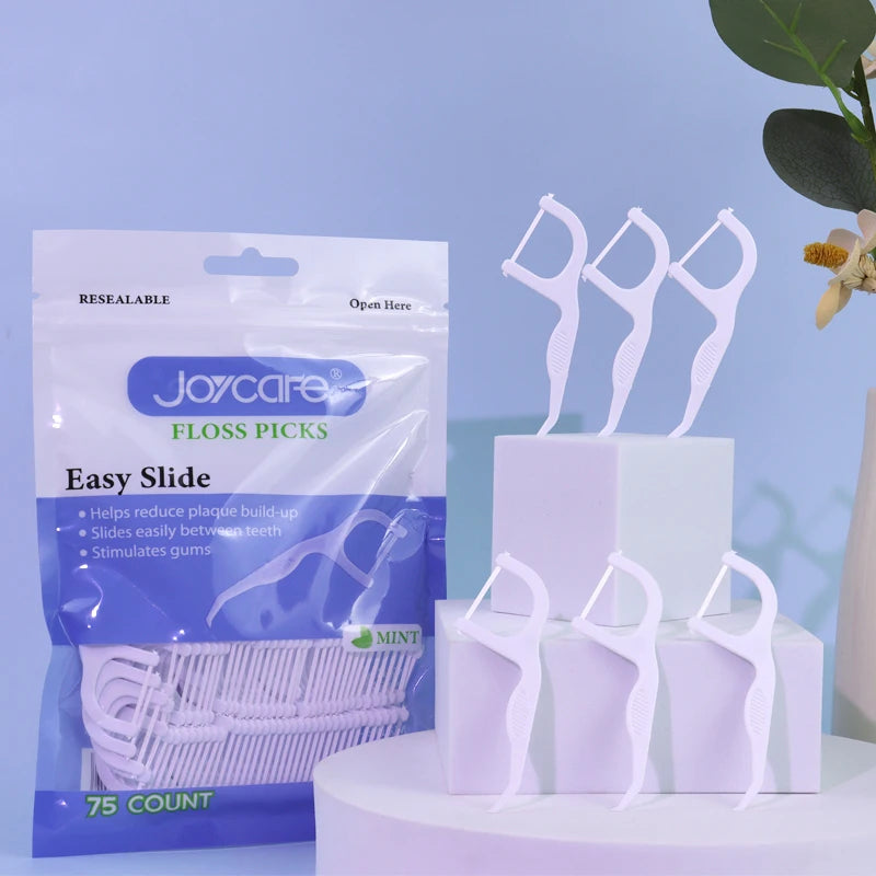 PTFE Dental Floss Pick Customized Flosser for Tight Teeth