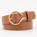 2020 New Spot Hot Sale Women's Belt Trend Fashion Pants Belt Decoration Wide Belt Multi Color Alloy Sun Buckle
