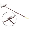 Winslow & Ross High Quality Iron Steel 12 Teeth Solid Steel Garden Soil Rake With Long Handle