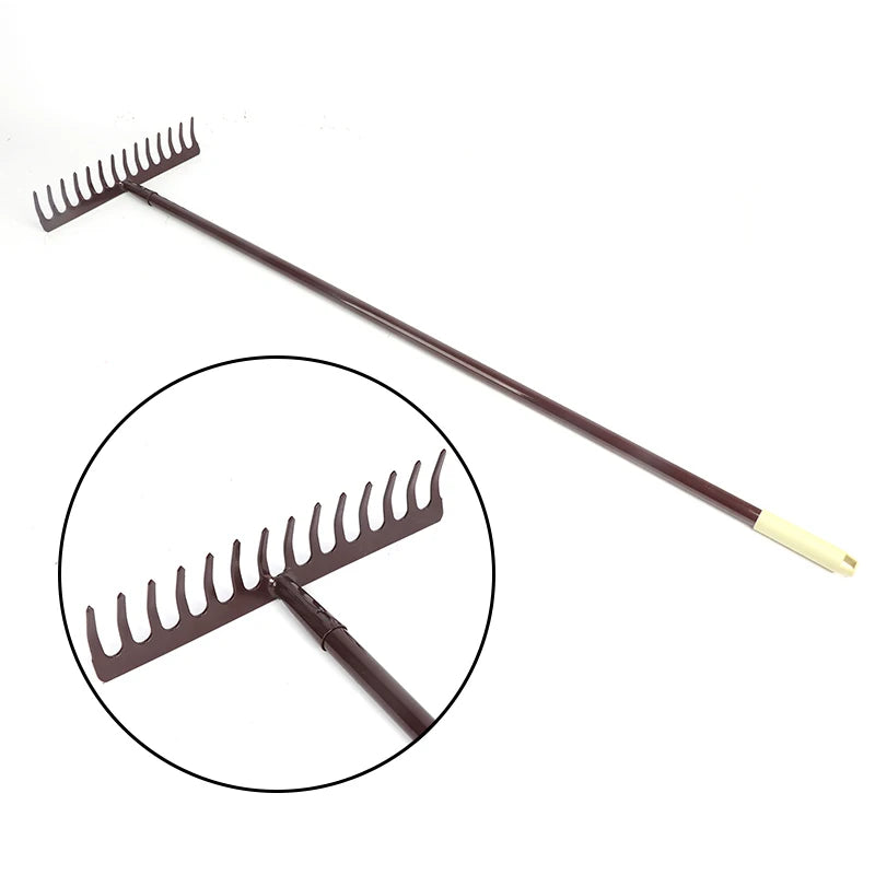 Winslow & Ross High Quality Iron Steel 12 Teeth Solid Steel Garden Soil Rake With Long Handle