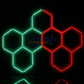 Fashion Party Atmosphere Decorative Rgb Hexagon Lighting Nightclub Led Bar Disco Light