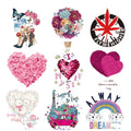 Wholesale Love and Flowers Heat Transfer Heat Press Sticker Plastisol Transfer Printing for T-Shirts