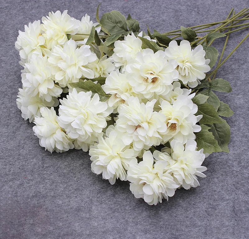 White Single Flower Bouquet Flower Runner Material for Wedding Decoration Artificial Flowers