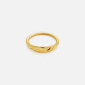 Dazan New HOT INS Trendy 18k PVD Gold Plated Stainless Steel Minimalist Exquisite Polishing Line Design Ring Luxury Jewelry