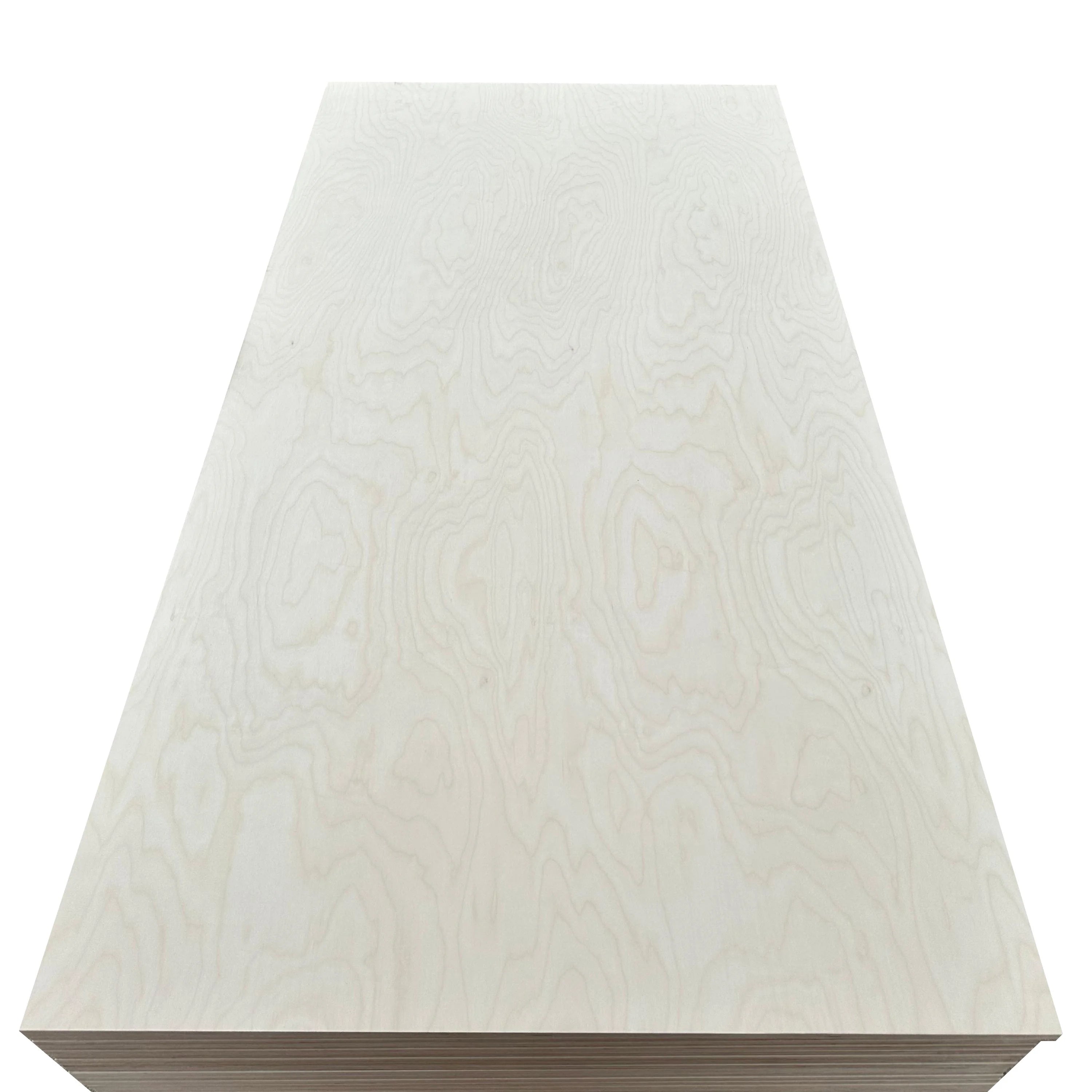 Factory Price 3mm 6mm 9mm 12mm 15mm 18mm 24mm Full Birch Plywood Commercial Melamine Laminated Plywood Board