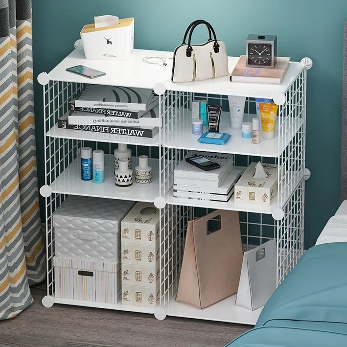 Creative Modern Portable Bedroom Living Room Bedside Table Foldable Extendable Black White Tool-free Assembly Home Furniture