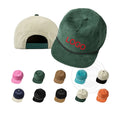 Unisex Vintage Unstructured Corduroy Retro Flat Brim Dad Hats Custom Embroidery Patch Logo 5 Panel Blank Rope Baseball Caps