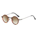 UNOC Custom Logo Fashionable Men's Sun Glasses with Small Shades Gray UV400 Protective Frame for Outdoor Travel Retro Style