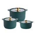 Creative Matte Color Glaze Ceramic Casserole with Glass Lid