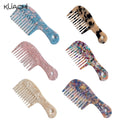 KUACHI Custom Korean Acetate Hair Comb Exquisite Large Wide Tooth Comb Fashion Anti-Static Hair Combs for Women Wholesale