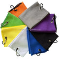 Golf Towels Custom  Personalised Microfiber Waffle Golf Towel Custom logo with Grommet and Hook Carabiner and Golf Brush Set