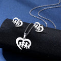 Hot Selling Cute Family Pendant with Link Chain Personalized Stainless Steel Necklace Accessory Collarbone Chain Wholesale