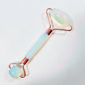 Huiying High Quality Low Price Anti Aging Facial Natural white opalite Jade Gem Roller
