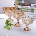 Small Cute Stemmed Clear Ice Cream Cup Glass Dessert Bowls for Fruit Nuts