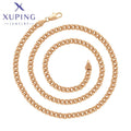 X000928570 XUPING Jewelry 60CM 18k Gold Plated Cuban Chain Link Minimalist Men Necklace