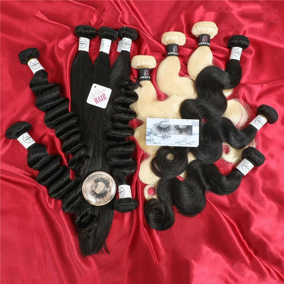 10A Single Bundle Unprocessed Virgin Cuticle Aligned Brazilian Body Wave Wholesale Virgin Brazilian Human Hair Bundles
