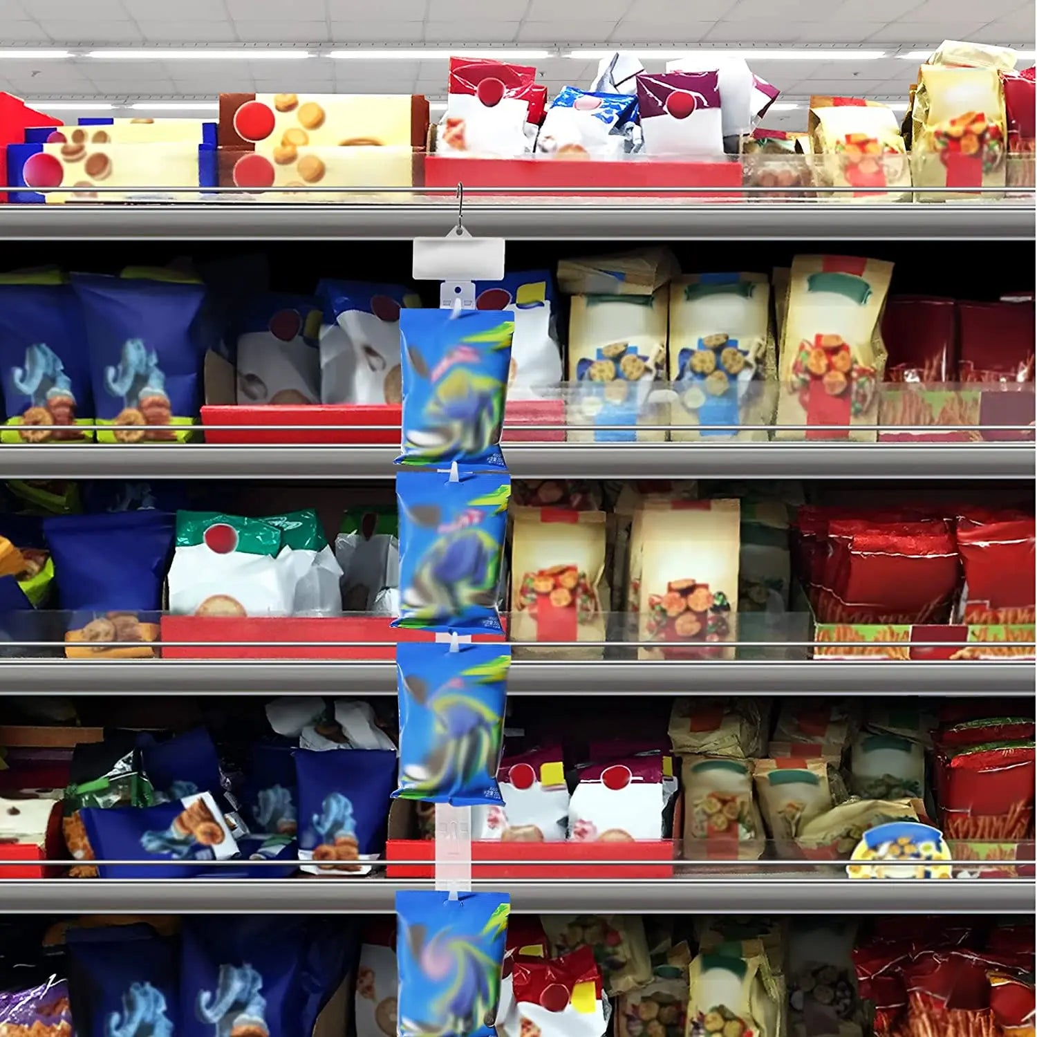 Hookei Flexible PVC Plastic Single-sided Hanging Display Clips Strips Customized Color Custom Size for Supermarket Shelf Display