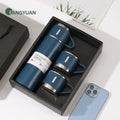 FANGYUAN Bpa Free 3 Lids 500ml Thermos Stainless Steel Hot Cold Portable Vacuum Flask Set Water Bottles for Business Gift