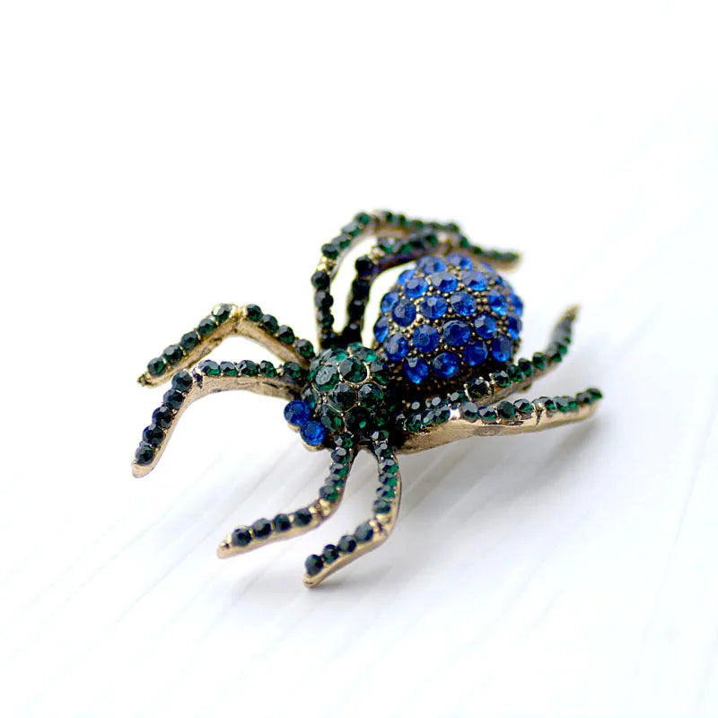 MT053102 Fashion Spider Brooch Women Alloy Rhinestones Brooch Jewelry Wholesale