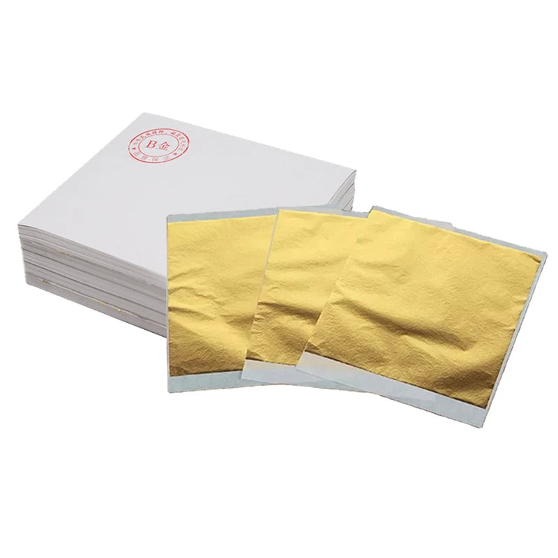 14x14cm Imitation Gold Foil Leaf Sheets for Nail Art Decoration