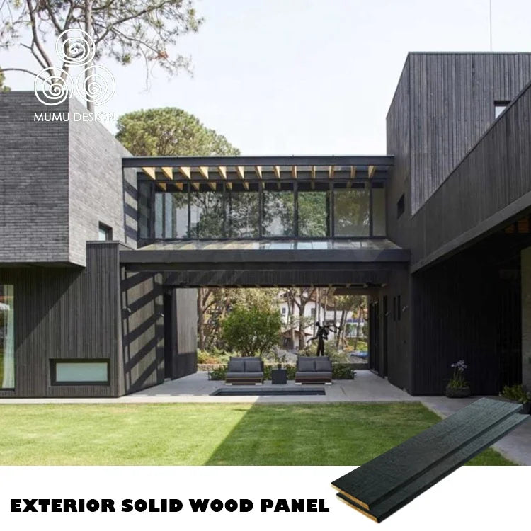 Charcoal Sheet Cladding Textured Black 3D Decorative Background Facade Shou Sugi Ban Burnt Wood Wall Panel for Living Room