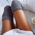 Wholesale Solid Color Slouch Cotton Stockings Over the Knee Long Thigh High Socks for Women