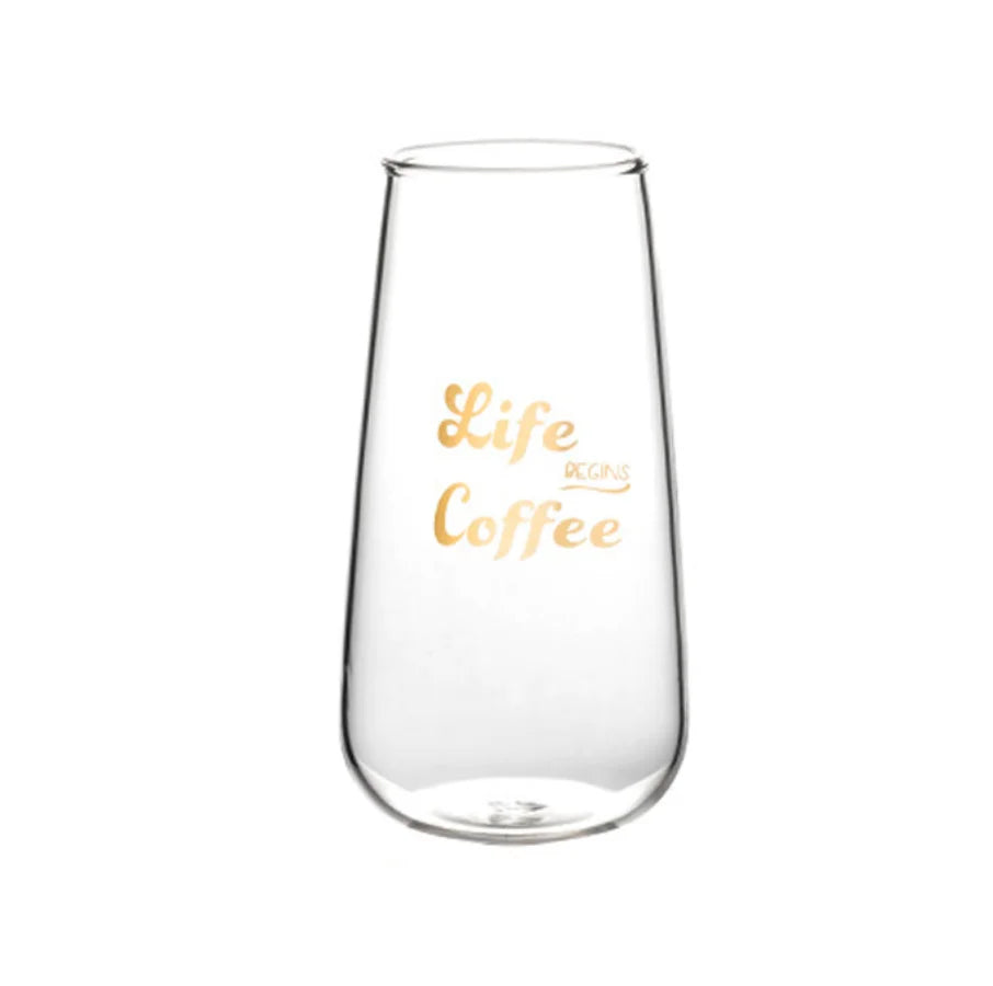 Nordic High Borosilicate Glass Cup Golden logo