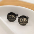 Stainless Steel Logo Engrave Custom Made High Polished Gold Plated Disc Cuff Links Fashion Jewelry Wholesale
