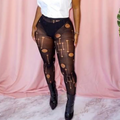 2026 Women Fashion Dot Pattern Nylon Pencil Pants Leggings See Through Pantyhose Tghts Girls in Tight Underwear