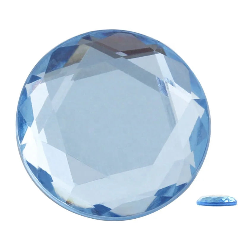 8mm-14mm Round Flat Bottom Non-porous Acrylic Rhinestones for DIY