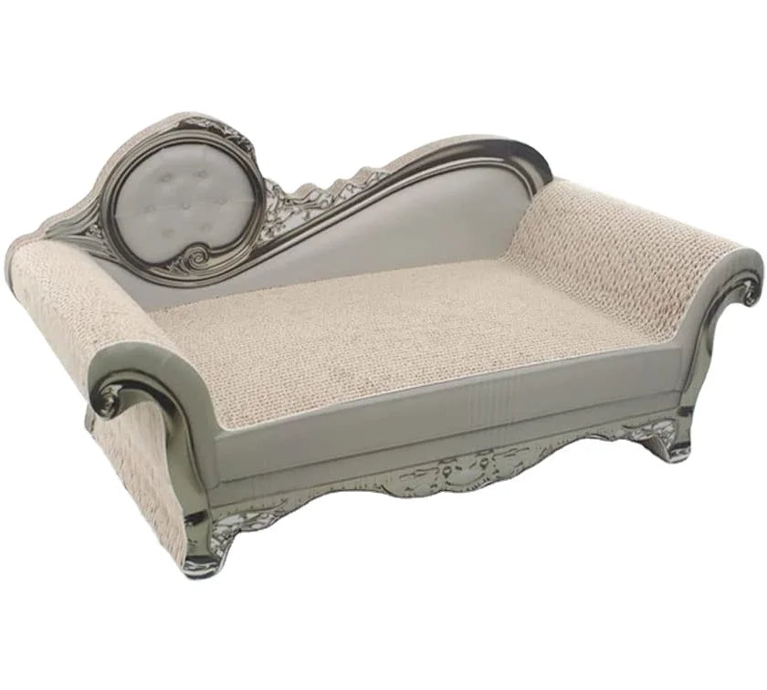 2023 Hot Sale Luxury Lounge Sofa Bed Cat Scratching Corrugated Cardboard Scratcher with Travel Feature Printed Pattern