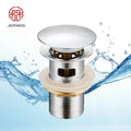 Custom Worldwide Bathroom Sanitary Wash Basin Waste Stainless Steel Chrome Pop-up Basin Drain With Overflow