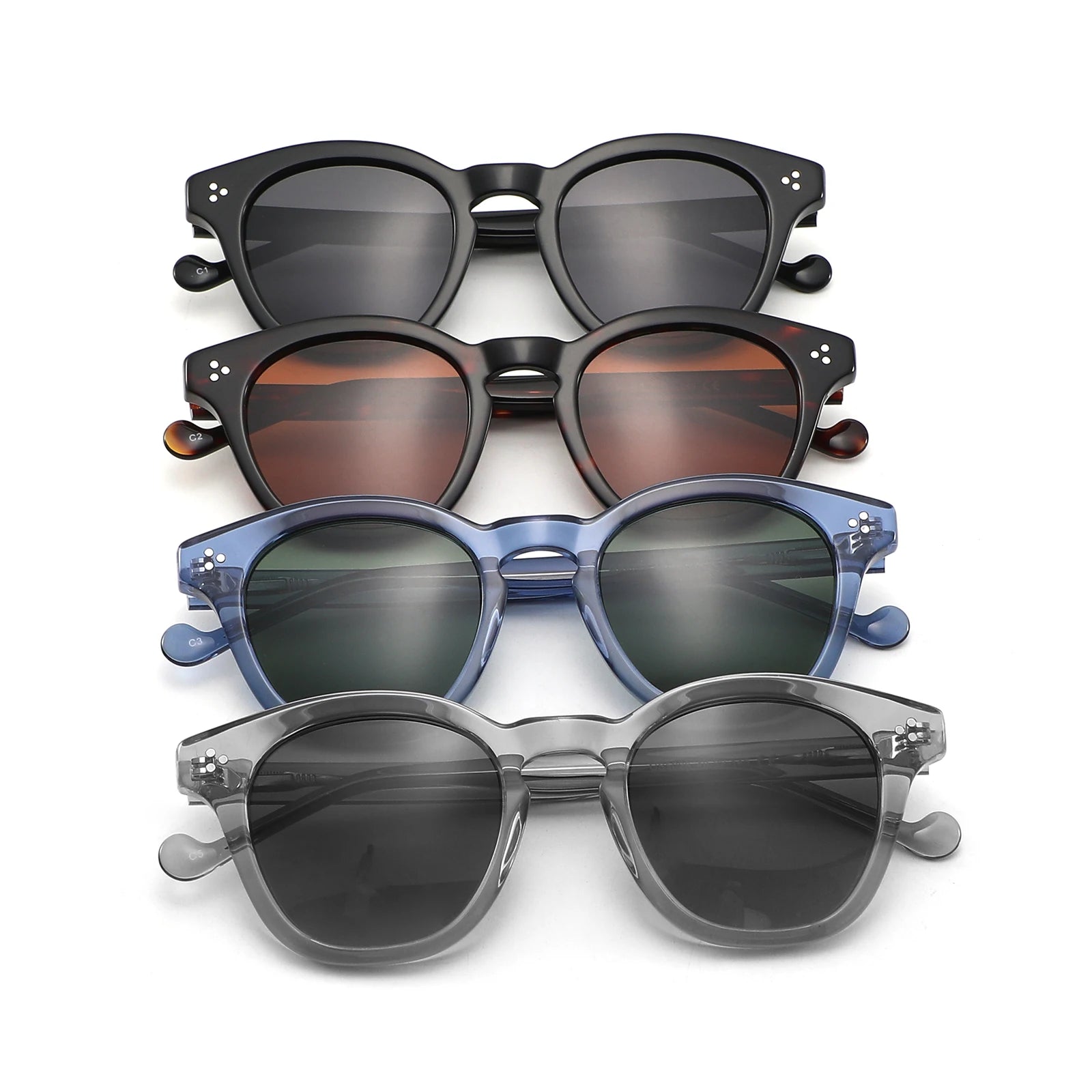 2022 High Quality Acetate Frame Polarized Lens Spring Hinge Shade Acetate Sunglasses Woman Man