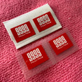 Custom Full Red Color Brand Heat Transfer Label for Jeansclear Vinyl Heat Press Transfer Label for Underwear