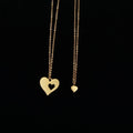 Simple Stainless Steel Heart-shaped Necklace Mother Daughter Necklace Set Gift