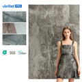PFAS FREE New Arrival Vegan PU Leather Fabric with Suede Backing Soft Leather for Jackets Dresses Skirts in Black and Blue