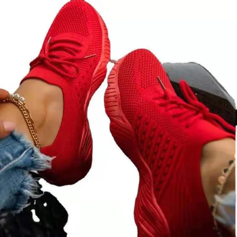 Best Selling Thick Bottom Women's Sneakers Mesh Breathable Slip Resistant Ladies's Sneakers Slim Casual Women's Shoes Walking