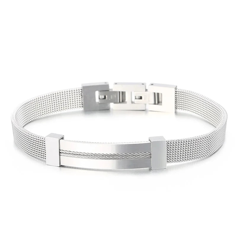 KALEN Causal 215mm Stainless Steel Watchband Bracelets&Bangles for Men